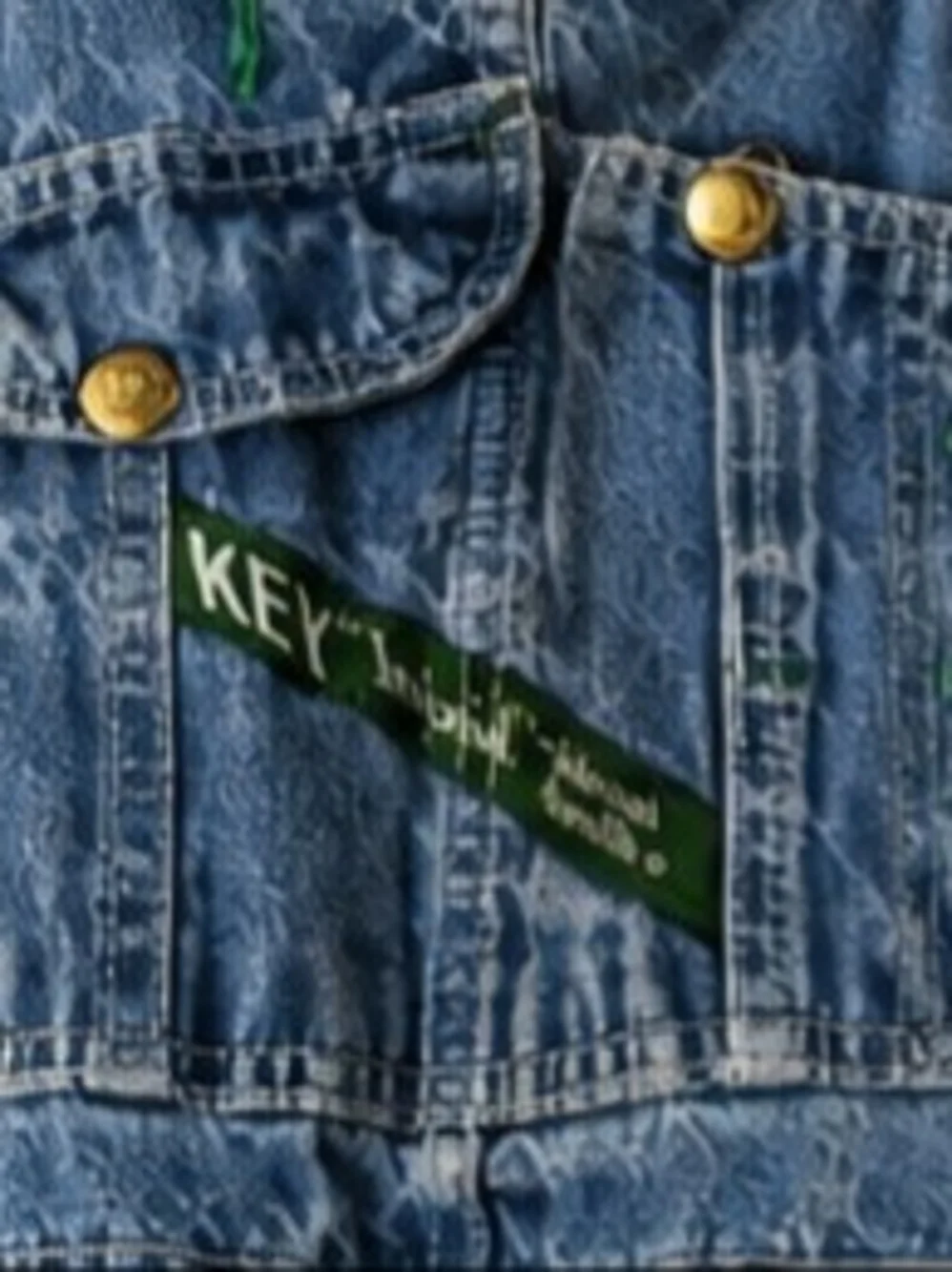 KEY Imperial Vintage Denim Overalls Mens 34x29 Blue Bib Workwear Carpenter Farm - Picture 3 of 8